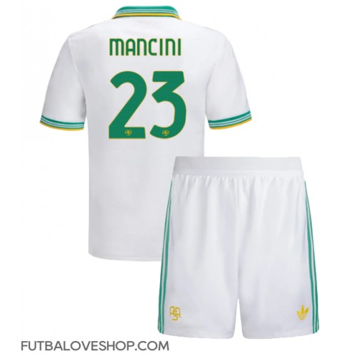 Dres AS Roma Gianluca Mancini #23 Tretina pre deti 2025-26 Krátky Rukáv (+ trenírky)